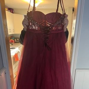 Deep Red Prom Dress size 12